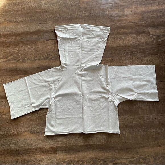 Namastetics Hoodie Athleisure NEW Activewear Pullover Lounge XL Grey Crop - Picture 9 of 15